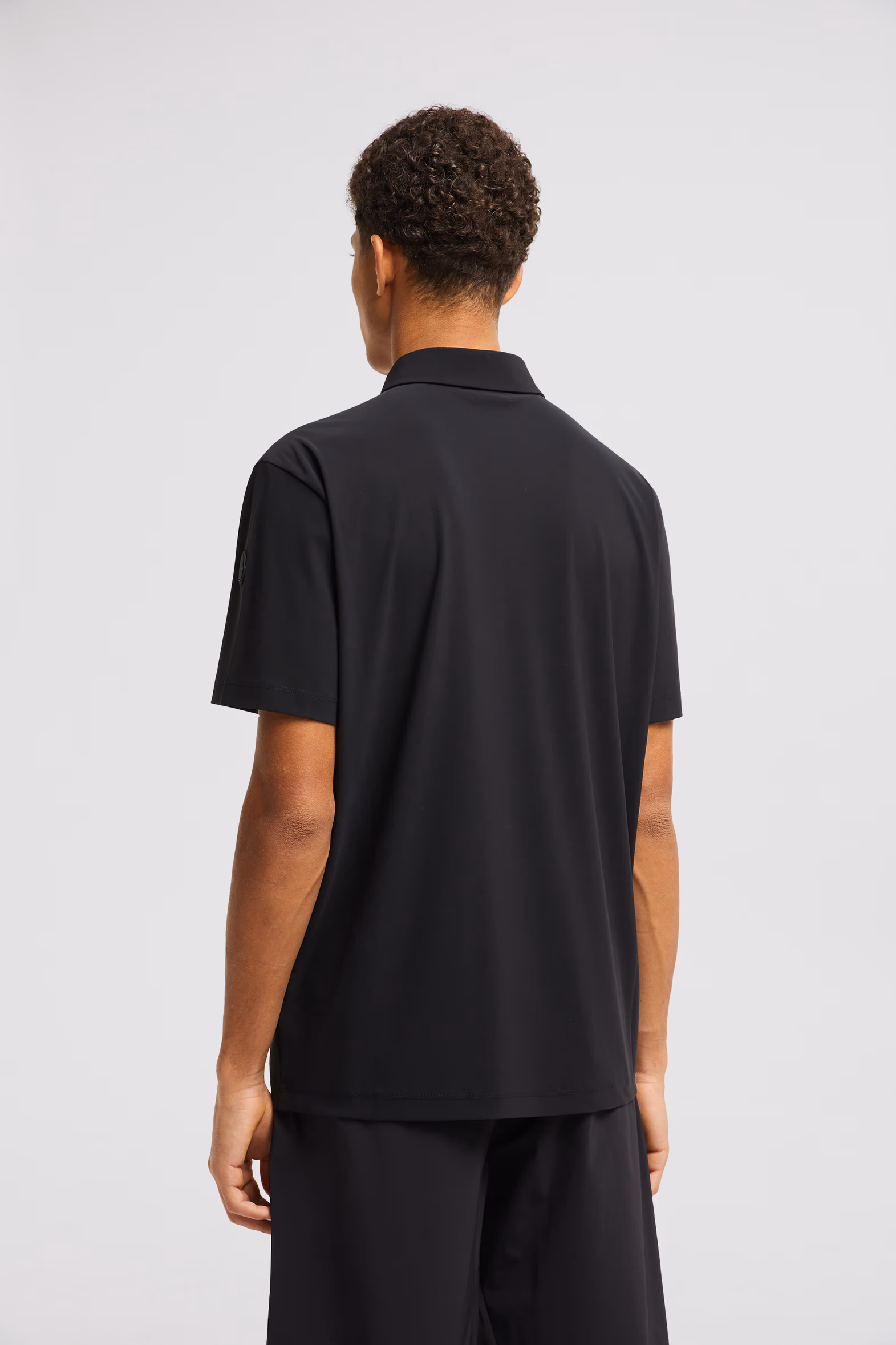 Logo Patch Polo Shirt Men Black Moncler 5